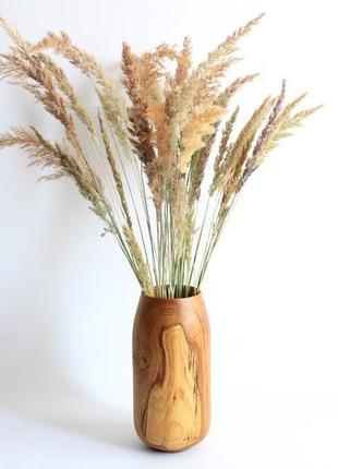 Декоративна ваза з дуба для сухоцвітів (1395)2 фото