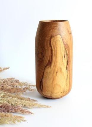 Декоративна ваза з дуба для сухоцвітів (1395)9 фото