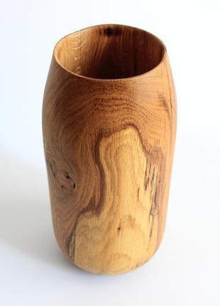 Декоративна ваза з дуба для сухоцвітів (1395)3 фото