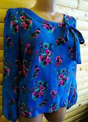 519.яркая блузка в цветочный принт популярной британской марки new look2 фото