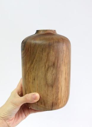 Дерев'яна ваза для сухоцвітів ручної роботи (1545)7 фото