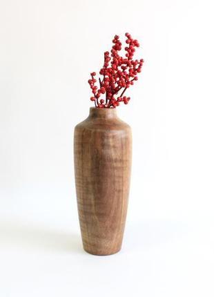 Декоративна ваза з горіха для сухоцвітів (1549)7 фото