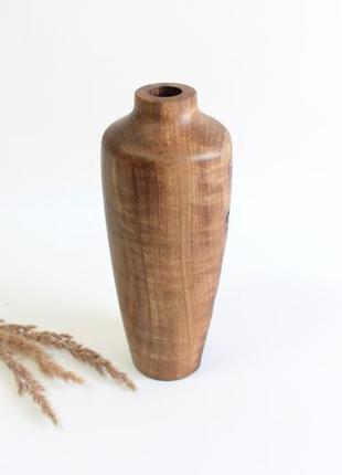 Декоративна ваза з горіха для сухоцвітів (1549)9 фото