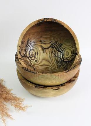 Салатник з ясена ручної роботи (1560) під замовлення