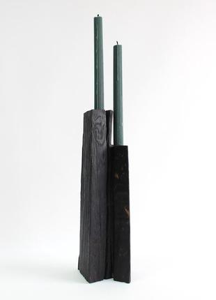 Свічник з дуба діаметр 11 см, висота 36 см (1596)1 фото