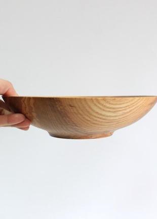 Деревянная миска для подачи блюд ручной работы (1619)4 фото