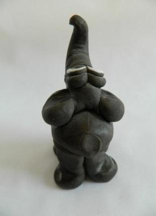 Статуэтка слон серый, керамика, глина7 фото