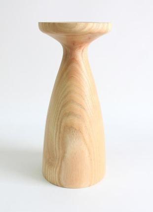 Подсвечник из ясеня диаметр 10 см, высота 23 см (1654) под заказ