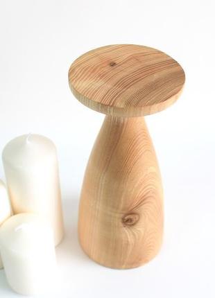 Подсвечник из ясеня диаметр 10 см, высота 23 см (1654) под заказ