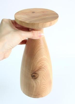 Подсвечник из ясеня диаметр 10 см, высота 23 см (1654) под заказ