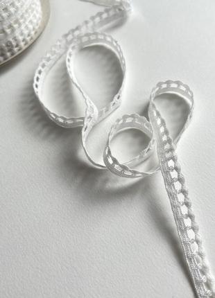 500/503 мереживо резинка з еластаном молочний 10мм бавовна