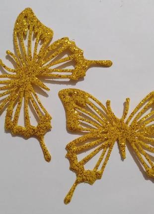 Метелик із глітерного фоамрану (золото)