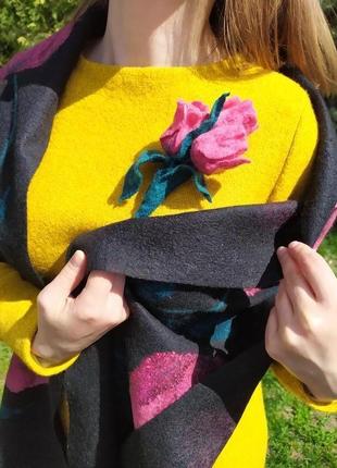 Шарф валяный из шерсти австралийского мериноса. шарф ручной работы.5 фото
