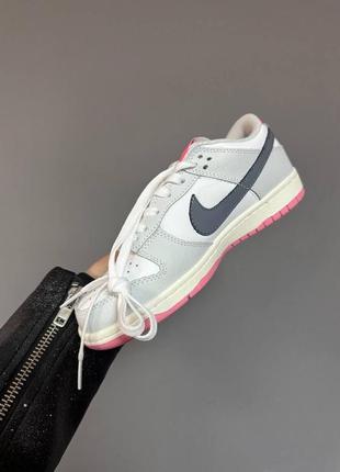 Nike sb dunk low « light grey / pink » premium3 фото