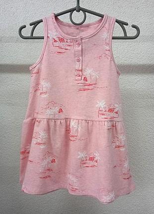 Детское платье, сарафан для девочки 2 лет рост 92 см розовое