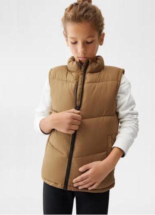 Теплый дутый жилет безрукавка next р. 3-4 года