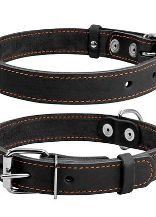 Ошейник "collar" одинарный (ширина 25мм, длина 38-50см) черный