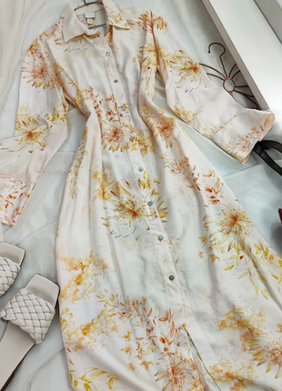 Ніжна квіткова сукня-сорочка h&m1 фото
