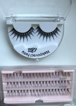 Ресницы со стразами, пучки