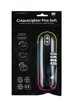 Светодиодный светильник aqualighter pico soft (для квадратного аквариума до 10л, круглого - до 30л), 6500к черный6 фото