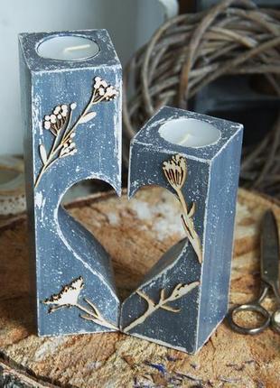 Набор подсвечников сердце