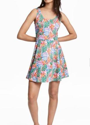 Сукня міді яскраве плаття розмір l h&m