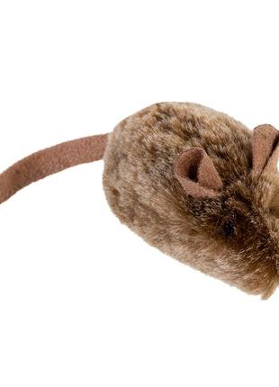 Игрушка для котов мышка с электронным чипом gigwi melody chaser, искусственный мех, 15 см