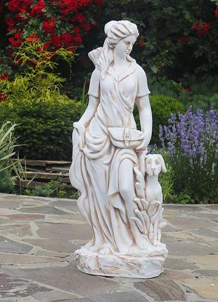 Садова статуя богиня полювання артеміда 84x34x27 см гранд презент ссп12041 крем