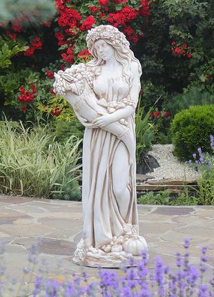 Садова фігура богиня достатку 100х41х29 см гранд презент ссп00005 крем2 фото