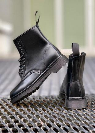 Черевики dr. martens 1460 mono black хутро
