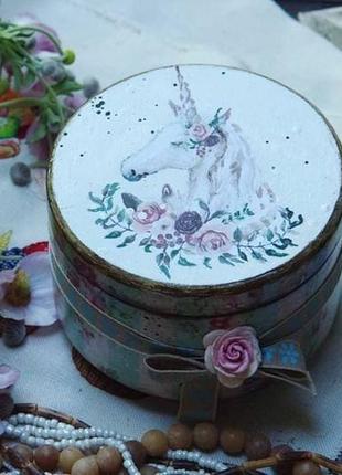 Шкатулка с единорогом0