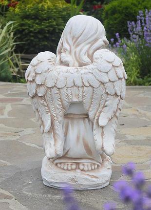 Садова фігура ангел, що молиться на колінах 54x24x33 см гранд презент ссп12092 крем4 фото