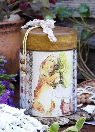 Велика банка з кроліком для зберігання будь чого