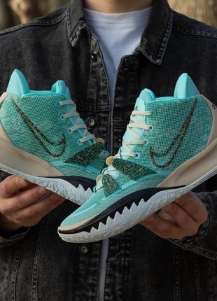 Мужские кроссовки бирюзовые nike pools kyrie 74 фото