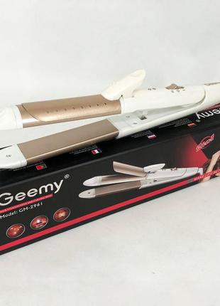 Щипцы утюжок для волос gemei gm-2961, стайлер для завивки, прибор для завивки волос, утюжок10 фото