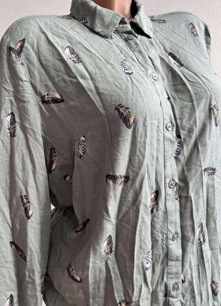 Стильная рубашка блуза женская в принт xs-m -h&amp;m9 фото
