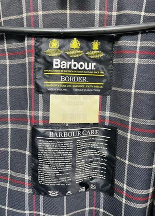 Barbour border wax jacket винтажная оригинальная ваксированная куртка6 фото