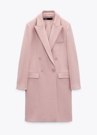 Пальто zara manteco из шерсти