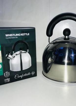 Чайник для электрических и газовых плит rainberg rb-626 3l стальной gw