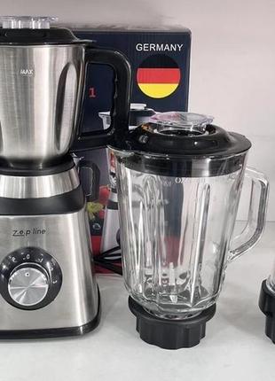 Стационарный блендер с кофемолкой со стеклянной чашей zepline zp-069 gw