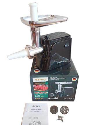 Электрическая мясорубка rainberg rb-677 2600w gw