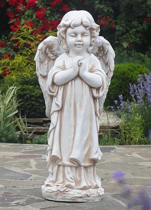 Садова фігура ангел, що молиться стоячи 72x24x25 см гранд презент ссп12091 крем1 фото