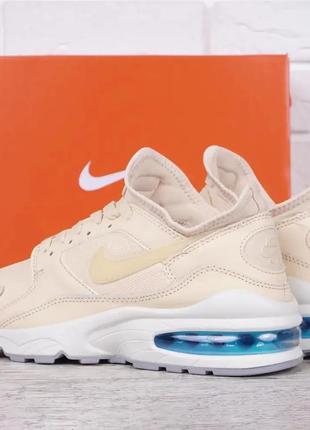 Кросівки жіночі шкіряні nike air max beige and blue sky найк бежеві2 фото