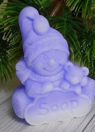 Сувенирное мыло новогоднее снеговичок2 фото