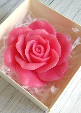 Сувенирное мыло роза в коробке3 фото