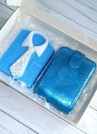 Сувенирное мыло: мужской набор: рубашка и портмоне