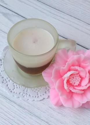Сувенірна мило: набір чашка і квітка5 фото
