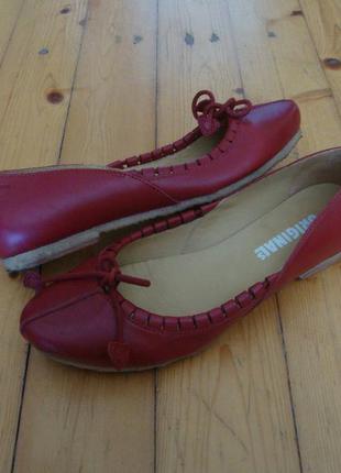 Балетки clarks red натур шкіра, 40 розмір