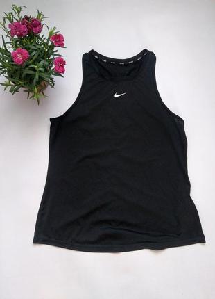 Чорна майка  nike one dri-fit на зріст до 160см2 фото