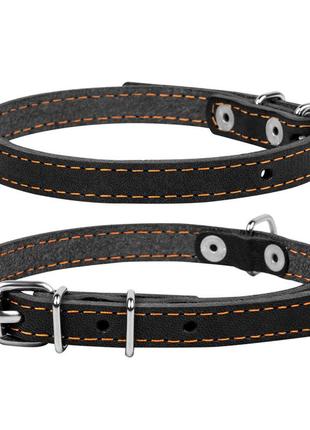 Ошейник "collar" одинарный (ширина 20мм, длина 32-40см) черный